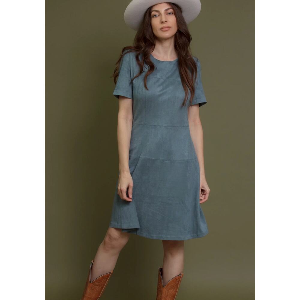 Fate Carmella Faux Suede Dress, Size Medium
